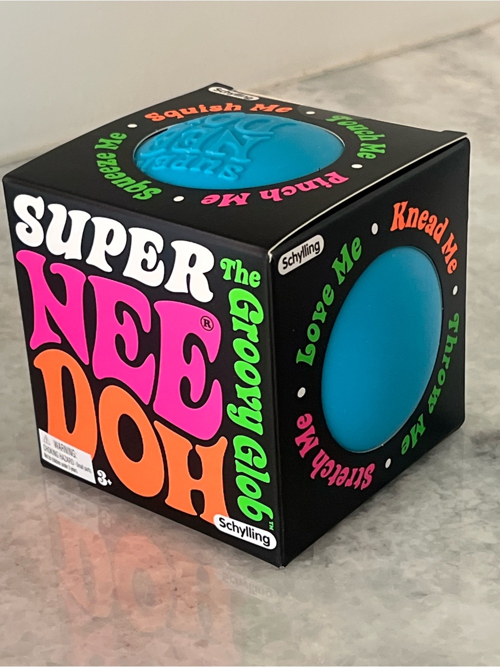 Super Nee Doh Groovy Glob Ball - Blue Large Size